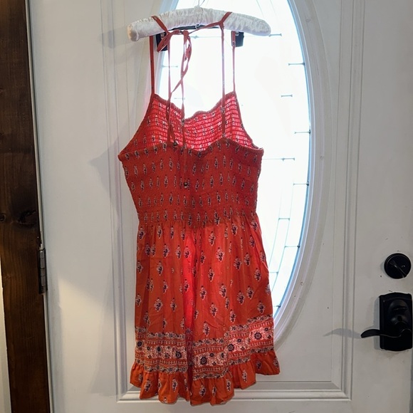 NWT ANGIE Floral Paisley Bohemian Stretch Top Romper Womens Size L - Picture 4 of 6